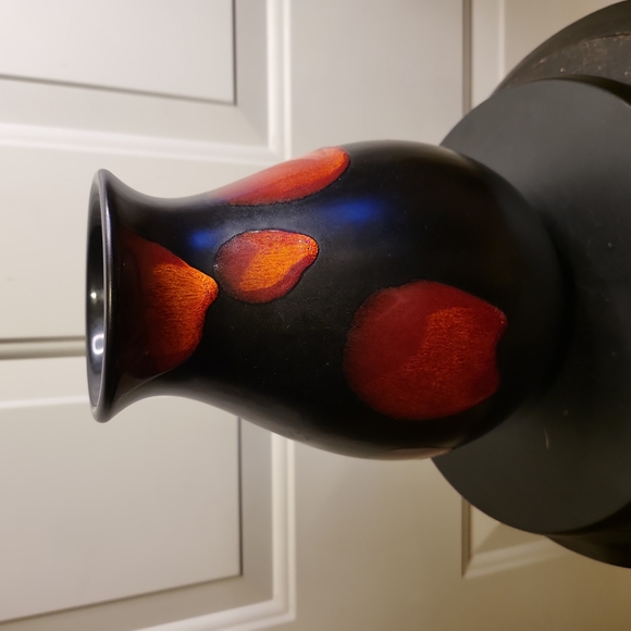 Mid Century Modern Poole Black & Red Fat Lava English Studio Art Pottery… - Picture 3 of 11